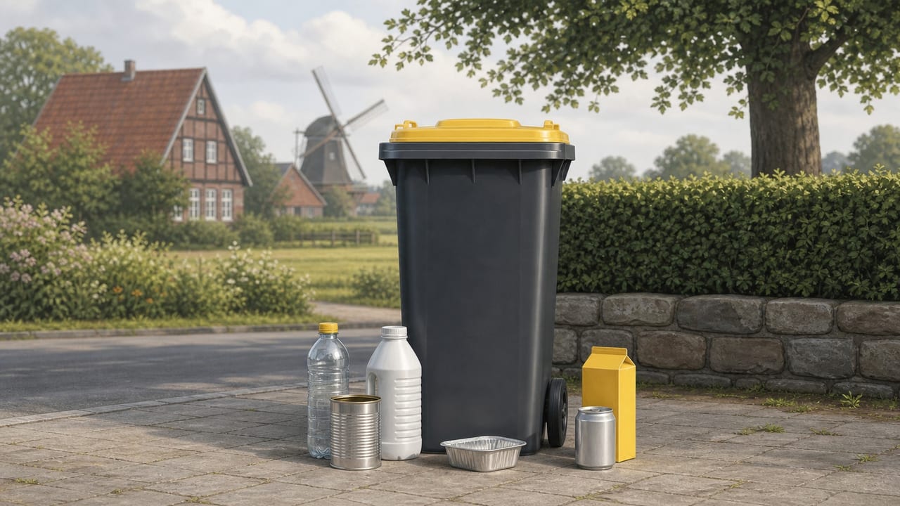 Illustration zur Abfallart Gelbe Tonne