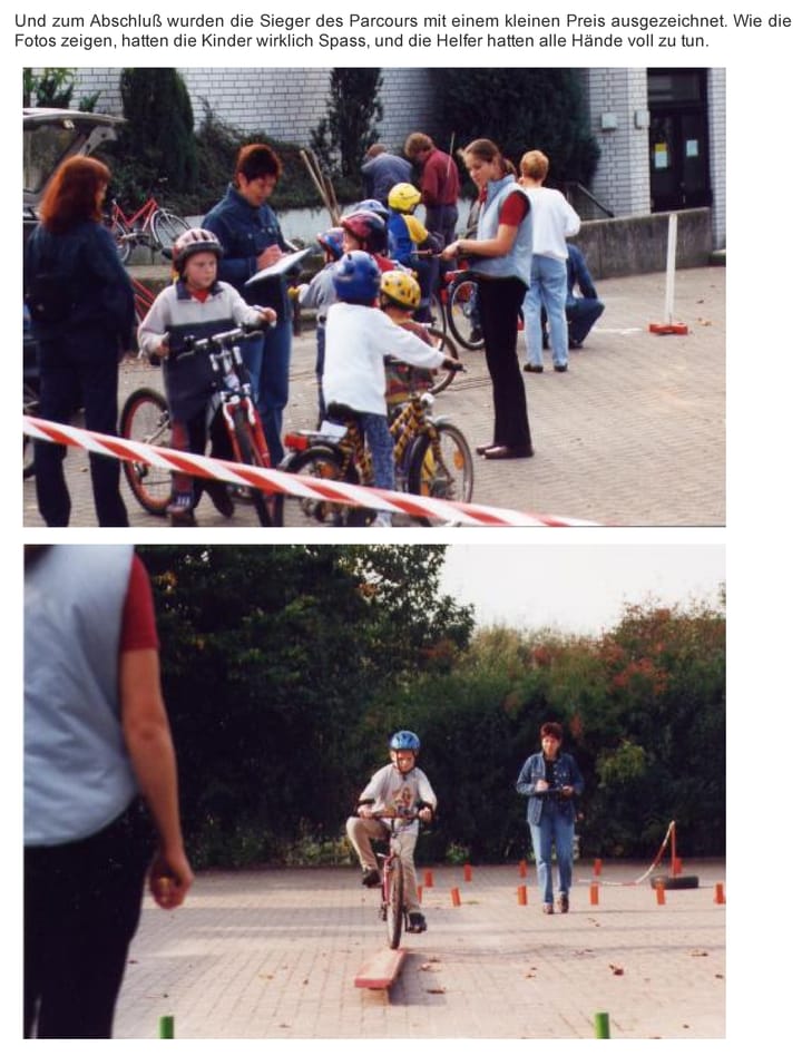 Foto aus Fahrrad Sicherheits Aktion · 2001