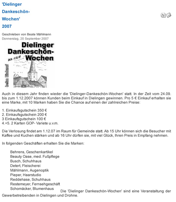 Foto aus Dielinger Dankeschön Wochen · 2007