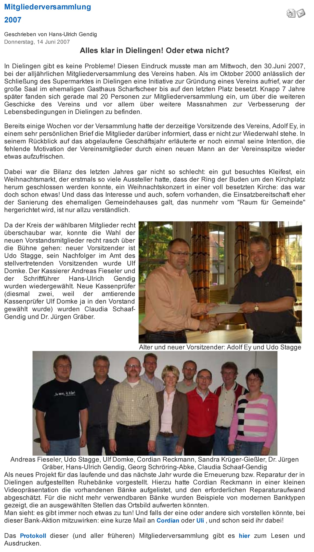 Foto aus Mitgliederversammlung · 2007
