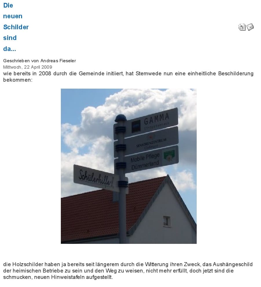 Foto aus Die neuen Schilder sind da · 2009