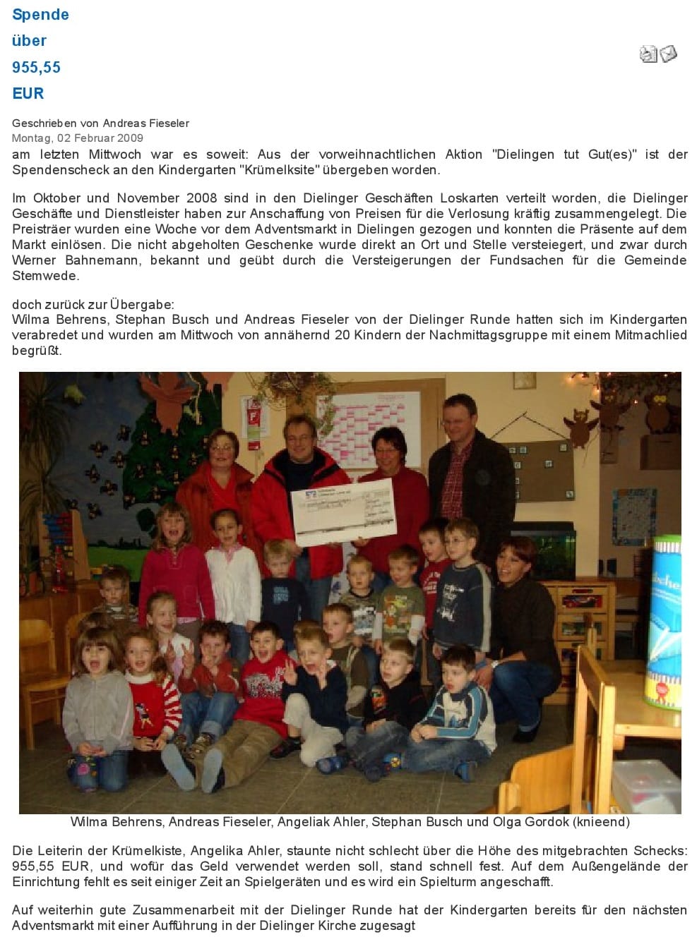 Foto aus Spende über 955,55 Euro · 2009