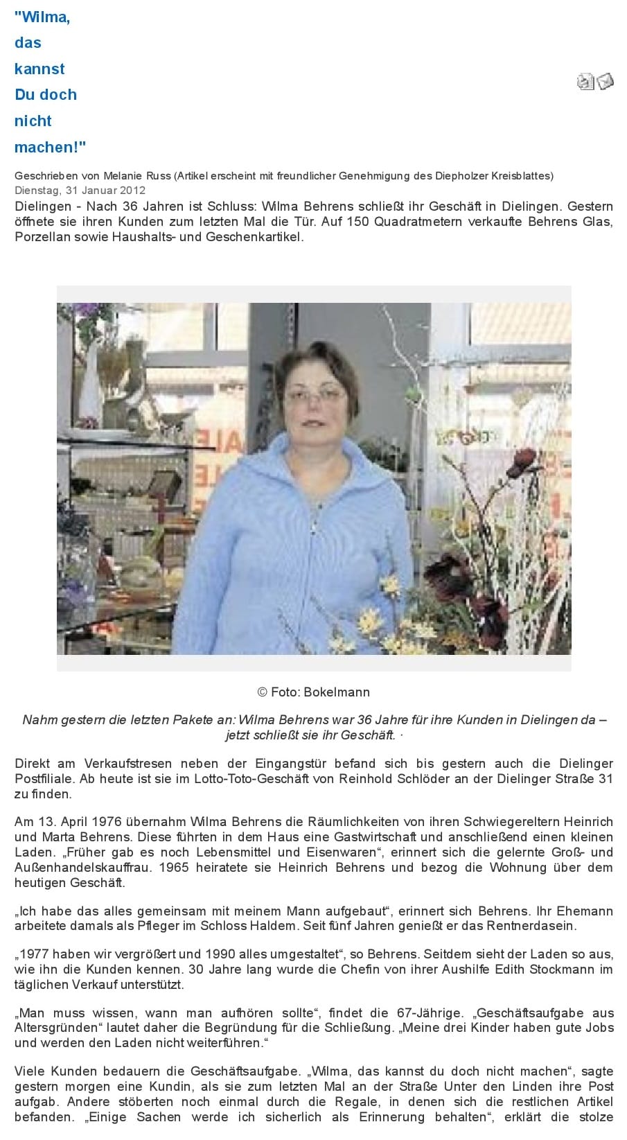 Foto aus Wilma das kannst Du nicht machen · 2012