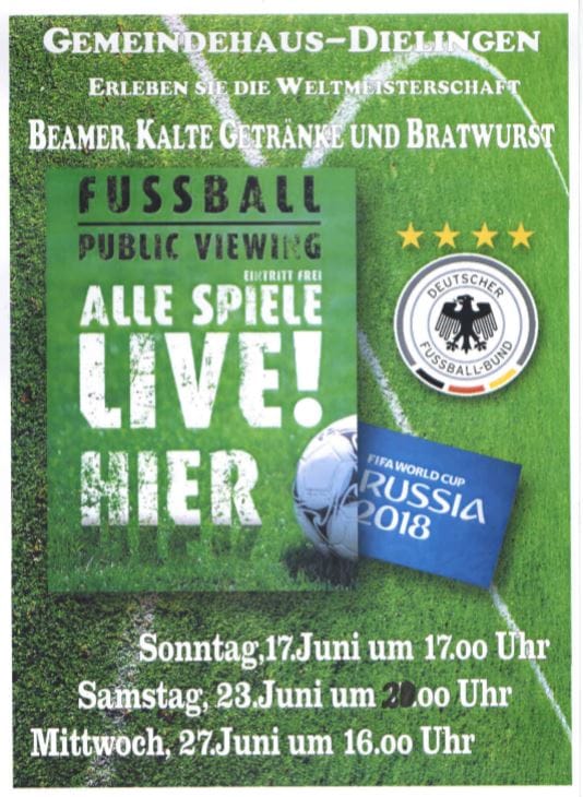 Foto aus FussballWM im Gemeindehaus · 2018
