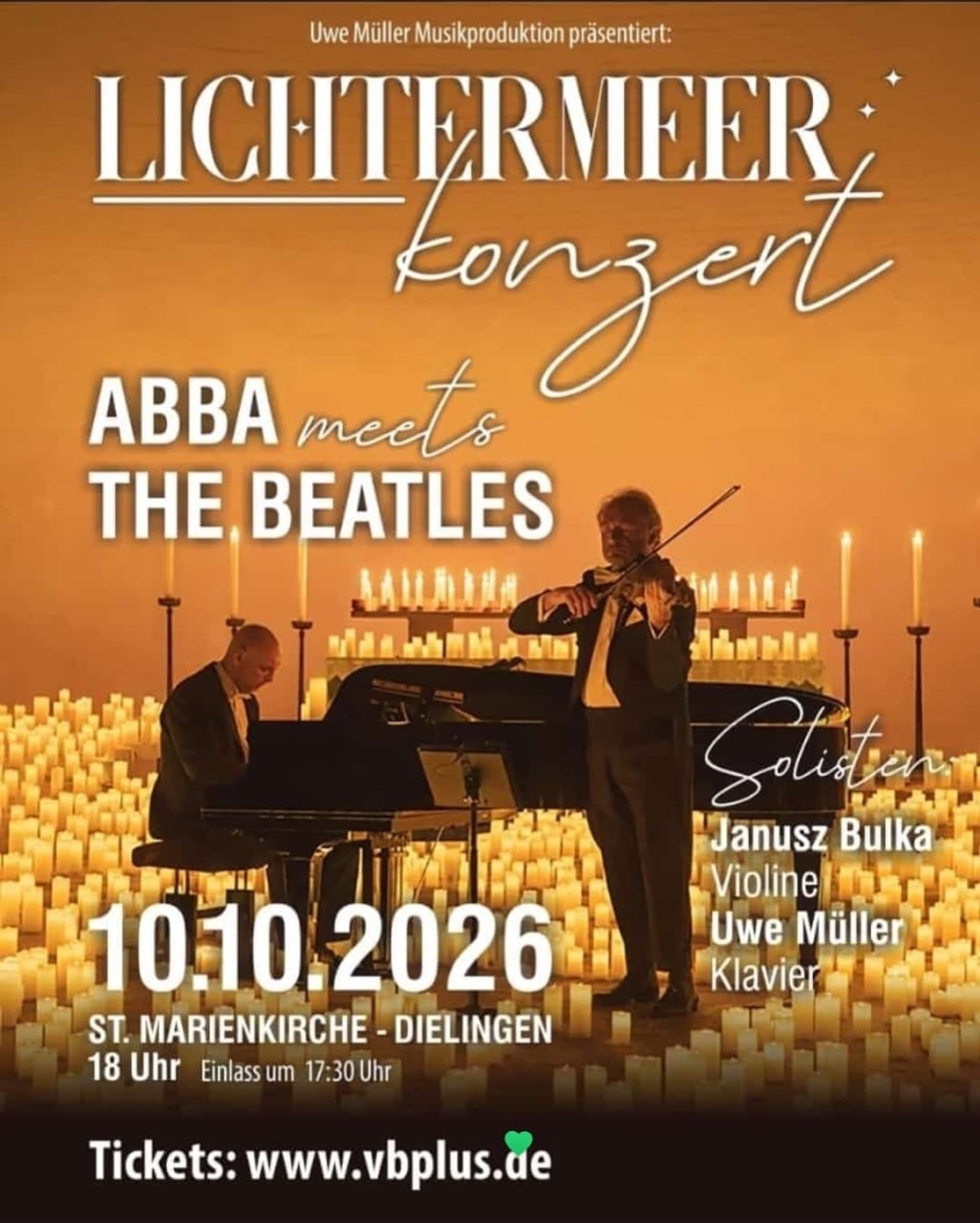 Original-Flyer: Lichtermeer-Konzert in Dielingen am 10. Oktober 2026