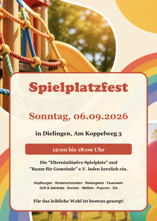 Flyer zum Spielplatzfest 2026